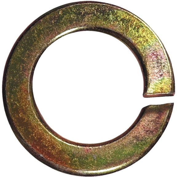 Hillman 3/8 In. Alloy Steel Yellow Dichromate Split Lock Washer (100-Count)