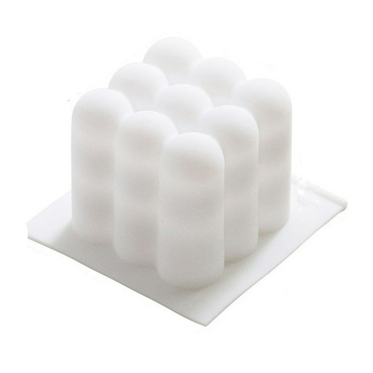 Molde de Vela Molde de Vela Silicona Molde de Vela de Cubo Magico para  Hacer Velas en 3D Ador…