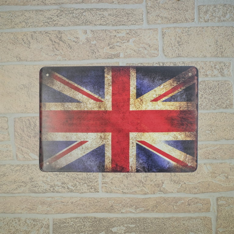 Tin UK Union Jack British Flag 8x12 Wall Sign Rustic Britain Man Cave Home Decor Tin UK Union Jack British Flag 8x12 Wall Sign Rustic Britain Man Cave Home Decor