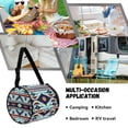 thumbnail image 3 of SEANATIVE Aztec Ethnic Toilet Paper Holder Geometric Print Round Tissue Organizer Bag with Adjustable Strap Washable Hanging Paper Towel Dispenser Cover Refrigerator Tissue Holder, 3 of 7