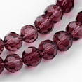 thumbnail image 3 of Transparent Glass Bead Strands Imitate Austrian Faceted(32 Facets) Round Purple 4mm Hole: 1mm 87~93pcs/strand 32~33cm, 3 of 3