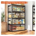thumbnail image 2 of CodYinFI Black Adjustable 5-Tier Metal Storage Shelving Unit, 2 of 8