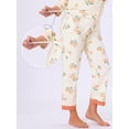 thumbnail image 3 of DARING DIVA Women's Nursing  Postpartum Button Down Long Sleeve Pajama Sets L Yellow, 3 of 7