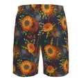 thumbnail image 6 of Kdxio Sunflowers Pattern Mens Casual Shorts - Drawstring Summer Beach Sports Shorts for Men, 6 of 9