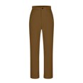 thumbnail image 6 of BiZtdJrK Ladies Straight Leg Dress Pants High Waist Slim Fit Stretch Trousers Business Casual Office Work Pants with Pocket Brown M, 6 of 6