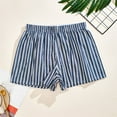 thumbnail image 2 of frariair ​Fashion Gingham Cotton Sleep Shorts For Women Soft Lounge Home Wear Comfortable Elastic Waist​ Navy, 2 of 9