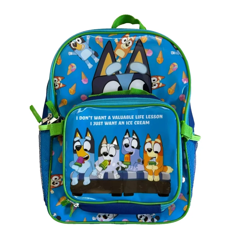 16 Inch Kids School Backpack Bluey Backpack & Lunch Box Set For Kids ...