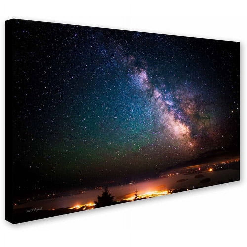 Trademark Fine Art "Milky Way Over Acadia National Park - Maine" Canvas Art by David Ayash