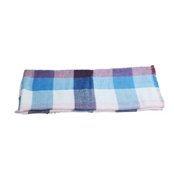 Qarigey Bufanda de cuello grande para mujer, manta larga de moda tejida de Cachemira, pañuelo informal para el cuello, bufandas a cuadros, chal, compras Accesorios de disfraces Qarigey AP012851-01