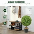 thumbnail image 2 of KFFKFF Faux Boxwood Topiary Trees, 24 inch Height (Set of 2), Spherical Synthetic Topiary with Included Planters, Green Artificial Plant with Interchangeable Leaves, 2 of 9