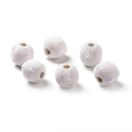 Embellish a festive costume with these trendy white cloth-covered beads. The six-pack forms a fascinating detail in handcrafted Halloween outfits.
