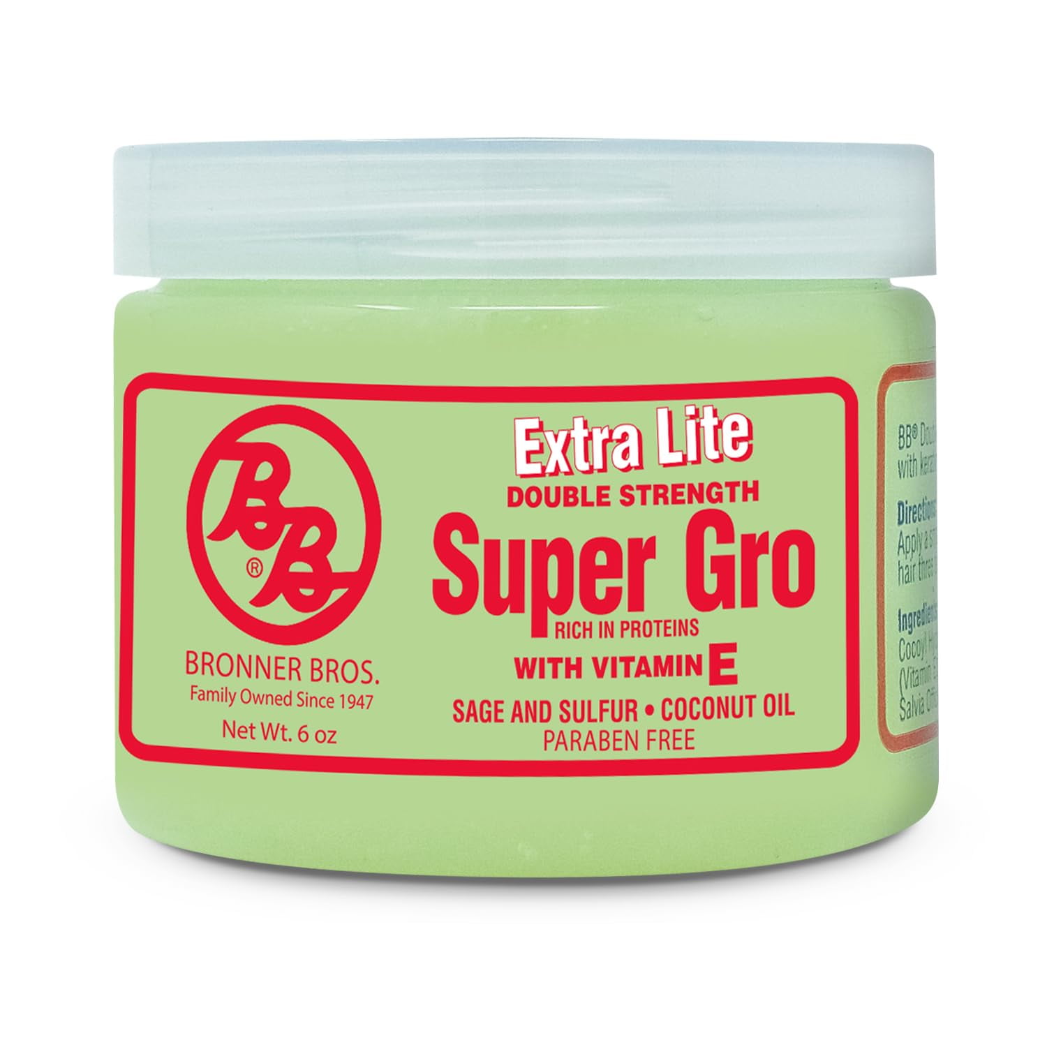 Bronner Brothers Extra Lite Double Strength Super Gro with Vitamin E.