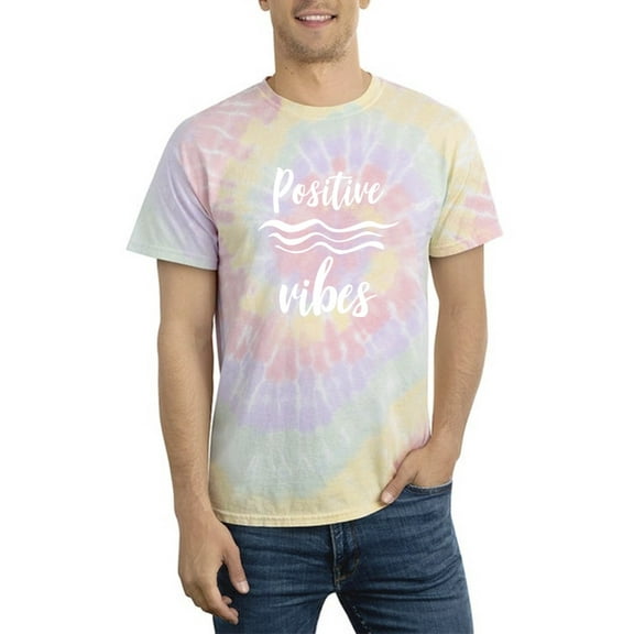 Positive Vibes! Tie Dye Spiral Men -Smartprints Designs, Male Large