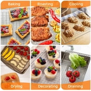 2Pack Cooling Rack for Baking, 15 x 10 Stainless Steel Cookie Rack for Baking Cooking, Grid Wire Rack Fits Baking Sheet Pan, Dishwasher Safe