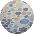 thumbnail image 2 of Addison Rugs Mayfield Premium Machine Washable Transitional Geometric Navy Round Rug, 8' x 8', 2 of 6