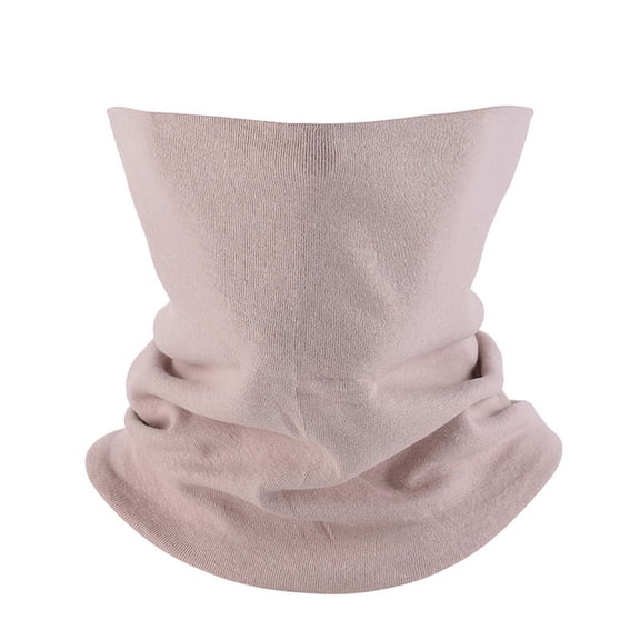 HNMKIU Neckwarmer for Autumn and Winter—Thin Solid Color Fashion Windproof Neck Cover for Men and Women Lightweight Thermal Wearable Accessory Pink,A
