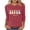 Wine*1, variant on Yxbdin Happy Easter T Shirts for Women 3/4 Sleeve Cute Bunny Graphic Tee Crew Neck Easter Shirt Ribbed Casual Spring Tops Wine S