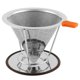 thumbnail image 5 of Pour Over Coffee Dripper,Reusable Cone Dripper,Stainless Steel Reusable Coffee Dripper Filter Coffee lter Removable Dripper with Stand(115mm1-3persons) Spptty cocina, 5 of 7