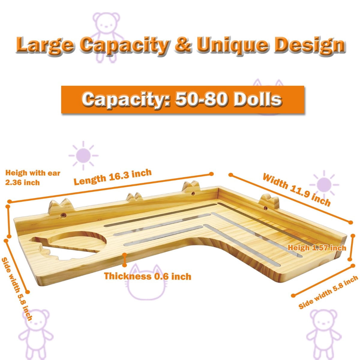 for Tonies Shelf - Wood Shelf for Tony Box Storage, Wooden Floating Shelves for Tonies Storage, Wall Shelves with Magnetic Strips to Display Toniebox Figures & Characters (Average)