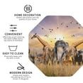 thumbnail image 4 of Balery 6 Pcs Vintage Wildlife Protectionleather Coasters Set, Drink Table Cup Coasters For Living Room Kitchen Coffee Decor, 4 of 9