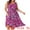Hot Pink, variant on Plus Size Square Neck Sleeveless Floral Flowy Midi Dress 3X Hot Pink