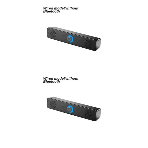 Bearachild Altavoz compatible con Bluetooth, barra de bocina doble, Subwoofer, altavoz de mesa, barra de sonido de Audio de alto volumen para ordenador 350T 2piezas