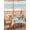 White Grass Green Light Yellow, variant on Outdoor Tablecloth with Umbrella Hole and Zipper, Christmas Rectangle Table Cloth 60x102 Inch Waterproof Tablecloth, Coastal Santa Claus Beach Cocount Tree on Linen Picnic Table Cover for Patio