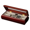 thumbnail image 2 of Mele and Co Emery Glass Top Wooden Watch Box Cherry Finish, 2 of 2
