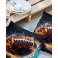 thumbnail image 2 of Pack of 2 Outdoor Pillow Covers, Sport Football with Fire Waterproof Square Throw Pillowcase Cushion Decorative Pillow Covers for Couch Patio Tent, 24x24 in, 2 of 6