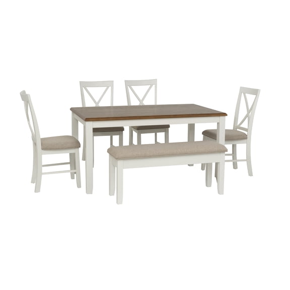 Powell Jane Brown 6 Piece Dining Set