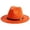 Orange, variant on Unisex Classic 20s Hat with Band Casual Jazz Cap Orange Fashion Fedora Hat Elegant Jazz Hats Brim Cap for Halloween