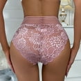thumbnail image 5 of yillto Womens Lace Briefs High Waist Full Coverage Panties Seamless Comfy Stretchy Underwear, 5 of 7