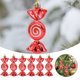 thumbnail image 2 of Adornos navideños fabulosos con menta, 6/12 unidades, a prueba de roturas, con forma de bastón de caramelo en forma de piruleta, en rojo y blanco, 2 of 4