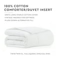 thumbnail image 3 of Noble Linens White Cotton Down Alternative Comforter/Duvet Insert, Full/Queen, 3 of 6