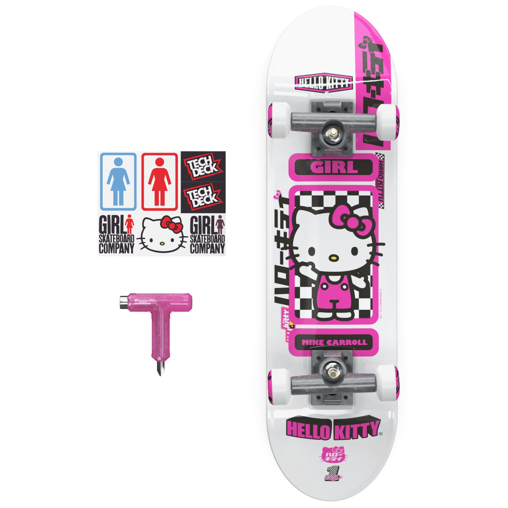 Tech Deck Hello Kitty Handboard for Kids - Authentic Mini Skateboard Toy