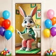 thumbnail image 4 of zhangmingg Rideau de Porte de Pâques avec Lapin Coloré Œuf Panneau de Bienvenue Suspendu pour Décorations de Fête Intérieure Extérieure, 4 of 4