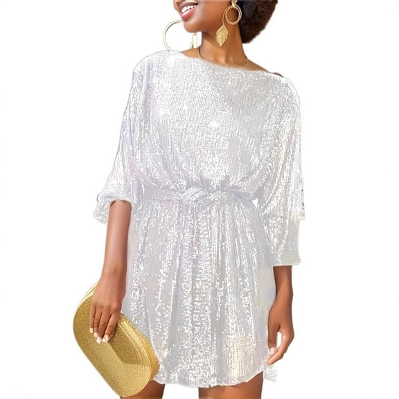 Trendy Fashion Sequin Dress for Festivals and Banquets