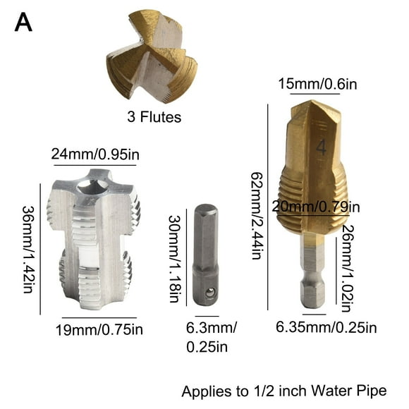 Ppr Water Pipe Internal Thread Opener For Pvc Plastic Pipe With Ppr Drill Bit - A