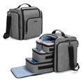 thumbnail image 1 of Bolsa de maquillaje BAFASO, bolsa de cosméticos con 4 bolsas interiores de nailon gris, 1 of 8