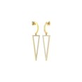 thumbnail image 6 of ARAIYA FINE JEWELRY 10K Yellow Gold Round Lab-Grown Diamond Dangle Earrings (1/3 cttw, VS1 Clarity, D-E Color), 6 of 8