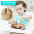 thumbnail image 3 of Silicone Dining Plate Infant Dinner Dinnerware Toddlers Adults Washable Eating Bowls Reusable Dish Tableware Household Beige, 3 of 6