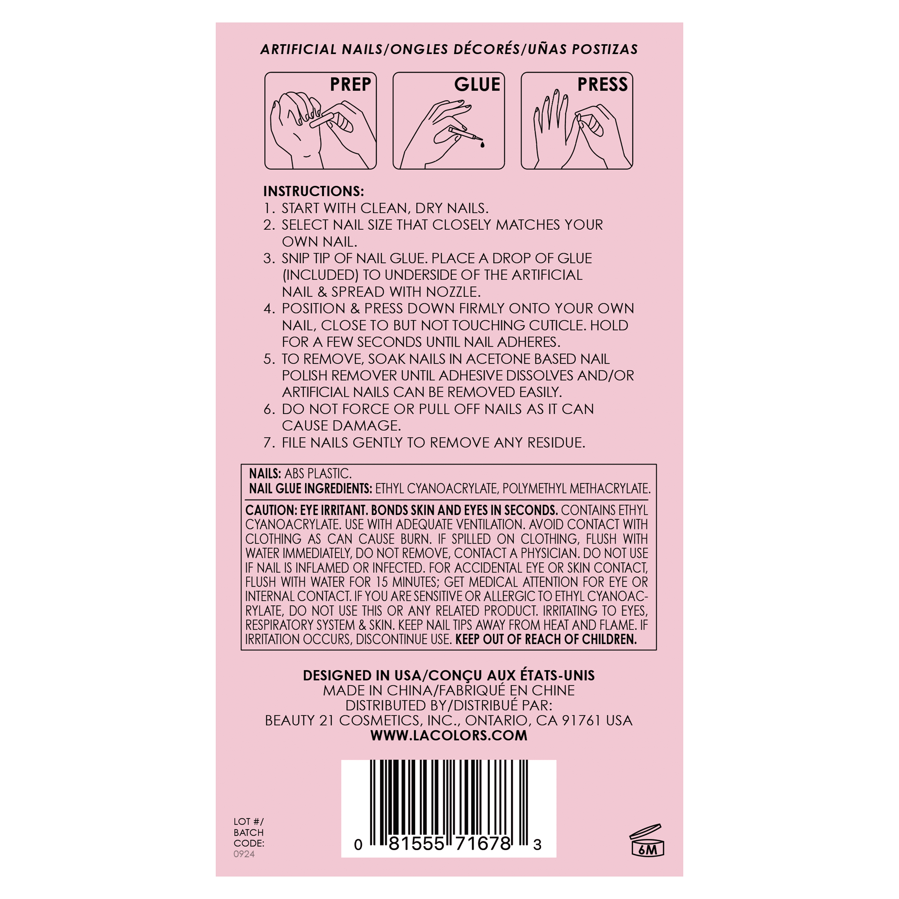 L.A. COLORS Extrava Long lasting flexilbe Nail Tip, Level Up, 32 Piece