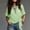 Green, variant on ClodeEU Women's Plaid Round Neck Short Sleeve Blouse,Casual Summer Wrap Tie Waist Top Black,Women's Plus L