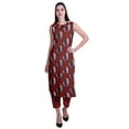 thumbnail image 1 of Moomaya Peter Pan Collar Sleeveless Kurta With Pants 2-Pcs Ethnic Suit Set For Women, 1 of 6