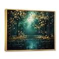 thumbnail image 2 of Designart "Emerald Canopy Bold Forest art painting III" Landscapes Floater Framed Canvas Art Print, 2 of 7