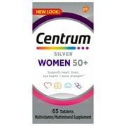 Centrum Silver Womens 50 Plus Vitamins, Multivitamin Supplement, 65 Count