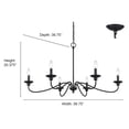 thumbnail image 5 of Millennium Lighting Inc Millennium Lighting Delvona 6 Light Chandelier in Modern Gold or Matte Black Matte Black 20.75 Painted, 5 of 11
