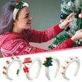 thumbnail image 1 of Fiudx Diadema Navideña con Diseño de Papá Noel, Muñeco de Nieve y Reno, Ajuste Elástico Cómodo, Accesorio Antideslizante para El Cabello, Regalo para Fiestas Navideñas, para Mujeres y Niñas (1 Unidad, 1 of 2