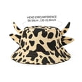 thumbnail image 4 of Kcolen Cow Print Bucket Hat with Cute Horn Ears, Unisex Cow Print Summer Beach Cute Casual Outdoor Sun Hat Fisherman's Cow Bucket Hat,White, 4 of 6