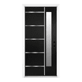 thumbnail image 2 of Black 36″x80″ Textured Fiberglass Entry Door – Double-sided Frosted Glass, Left Hand Inswing, 2 of 5
